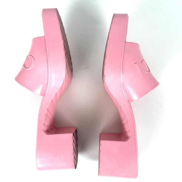 GUCCI Rubber Pink Wild Rose Platform Slide Sandals 36, 6 - Picture 11 of 15
